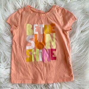 Cat & Jack Target Toddler Girls Be The Sunshine Short Sleeve Shirt Size 4T